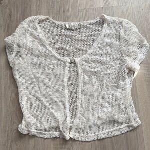 White Knit Women Top
